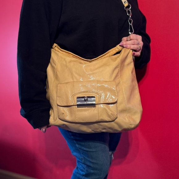 Coach Kristin Tan Soft Leather Convertible Hobo Cross Body Shoulder Bag XL - Picture 8 of 12